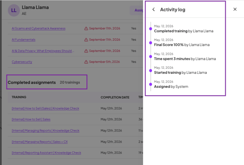 Completed Assignments