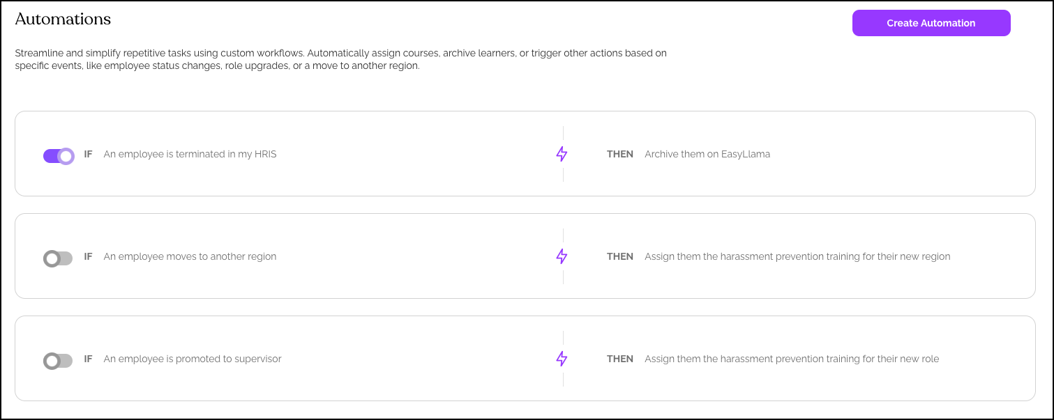 automations, edit automations